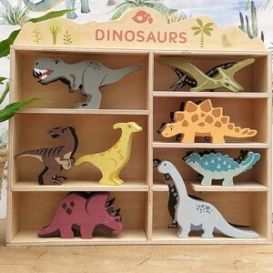 Tender Leaf Wood Dinosaur Toy Set
